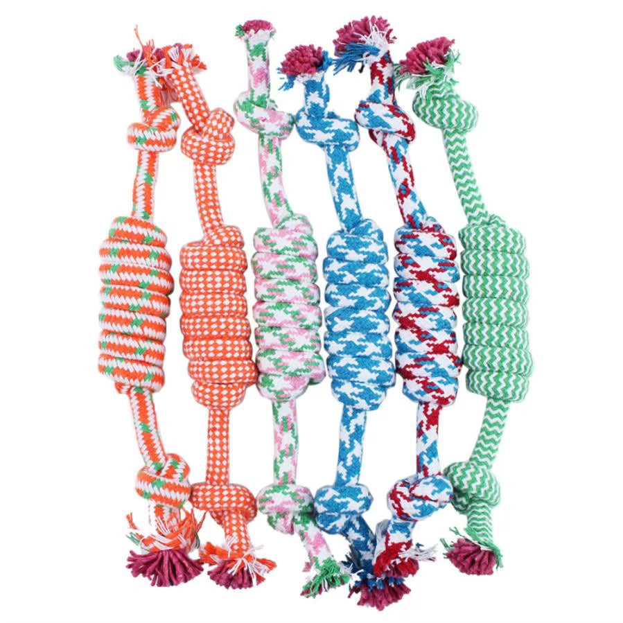 1 Pcs 27CM Dog Toys Funny Cotton Rope Toys for Small Puppy Dogs Pet Chew Toys Pet Supplies Random Colors