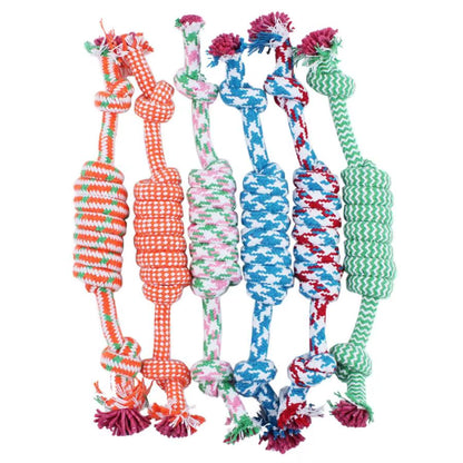 1 Pcs 27CM Dog Toys Funny Cotton Rope Toys for Small Puppy Dogs Pet Chew Toys Pet Supplies Random Colors