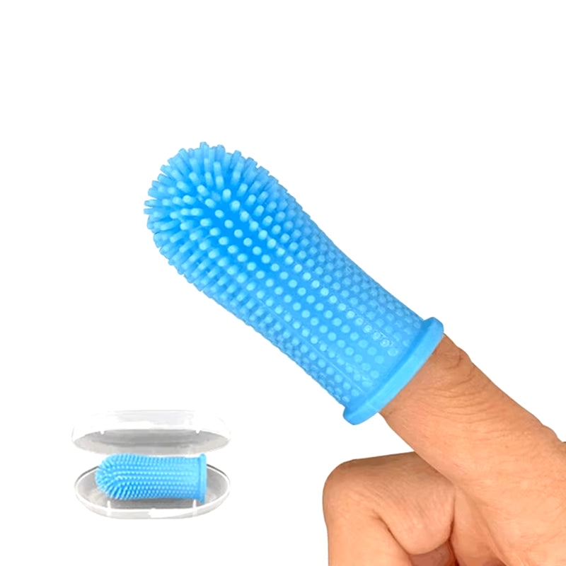 1PC Dog Super Soft Pet Finger Toothbrush Teeth Cleaning Bad Breath Care Nontoxic Silicone Tooth Brush Tool Dog Cat Supplies