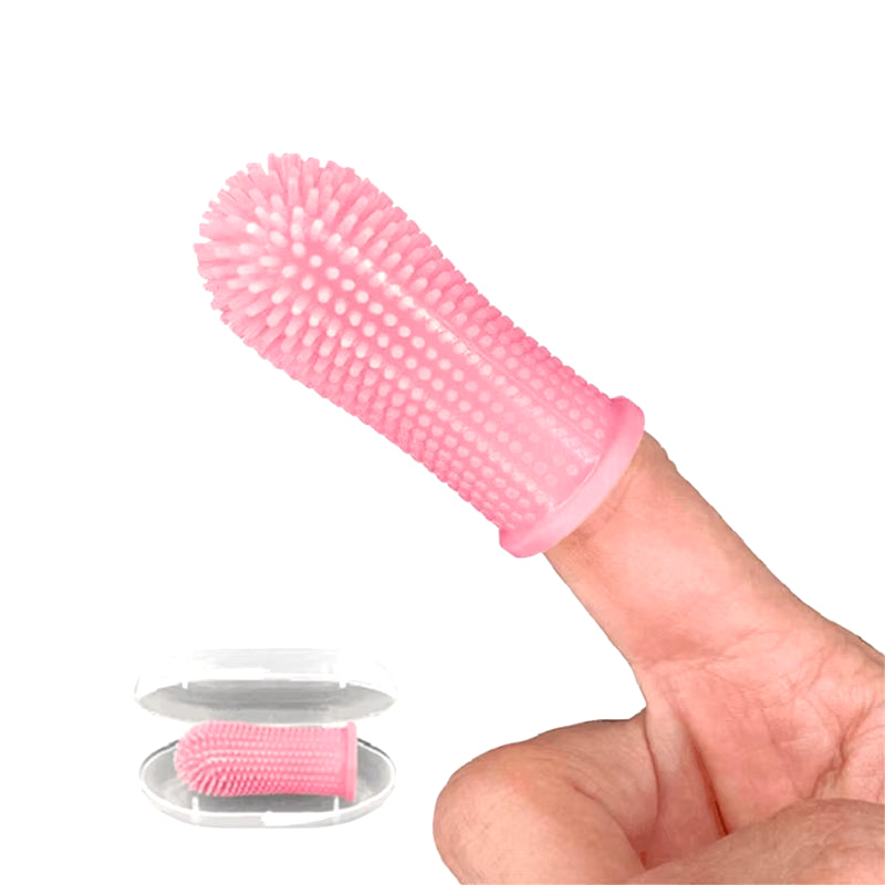 1PC Dog Super Soft Pet Finger Toothbrush Teeth Cleaning Bad Breath Care Nontoxic Silicone Tooth Brush Tool Dog Cat Supplies