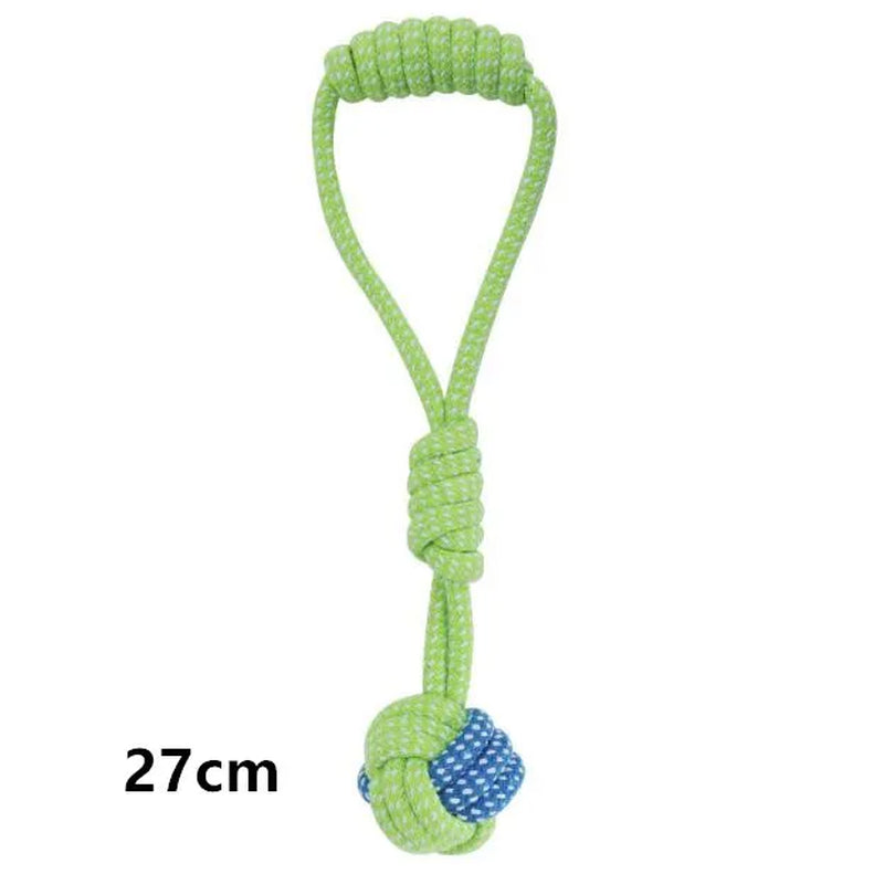 Pet Dog Puppy Double Knot Chew Rope Knot Toys Clean Teeth Durable Braided Bone Rope Pet Molar Toy Pet Supplies