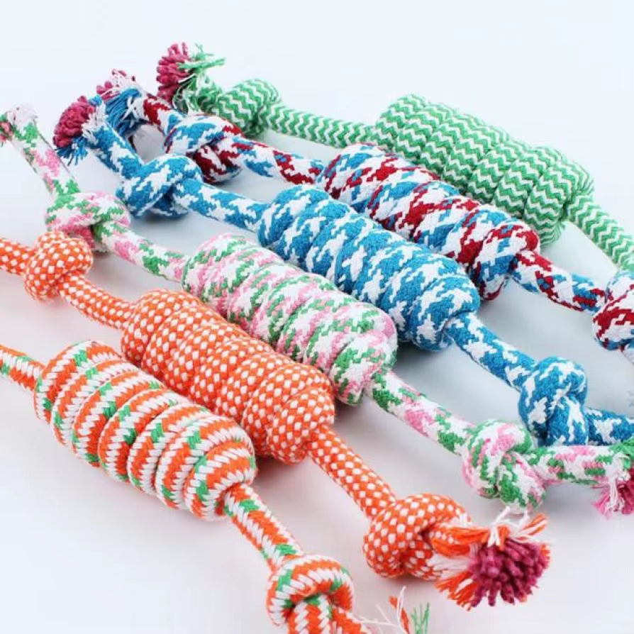 1 Pcs 27CM Dog Toys Funny Cotton Rope Toys for Small Puppy Dogs Pet Chew Toys Pet Supplies Random Colors