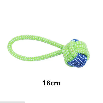 Pet Dog Puppy Double Knot Chew Rope Knot Toys Clean Teeth Durable Braided Bone Rope Pet Molar Toy Pet Supplies