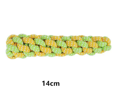 Pet Dog Puppy Double Knot Chew Rope Knot Toys Clean Teeth Durable Braided Bone Rope Pet Molar Toy Pet Supplies