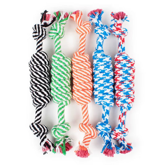 1 Pcs 27CM Dog Toys Funny Cotton Rope Toys for Small Puppy Dogs Pet Chew Toys Pet Supplies Random Colors