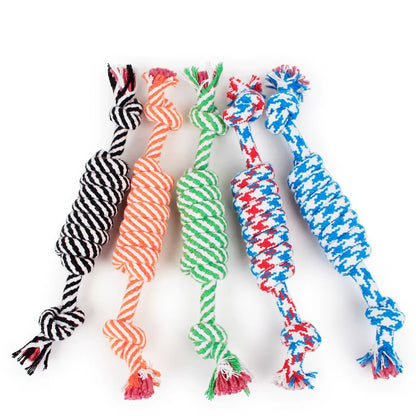 1 Pcs 27CM Dog Toys Funny Cotton Rope Toys for Small Puppy Dogs Pet Chew Toys Pet Supplies Random Colors